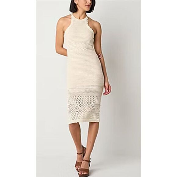 Arizona Womens Sleeveless Midi Bodycon Dress Juniors Size XXL nwt (0208) - Picture 1 of 10